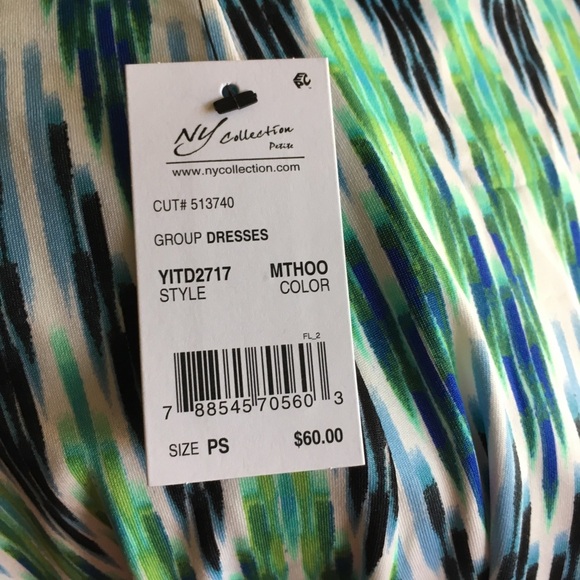 NWT Ny Collection multicolored Women’s drees Sz PS - Picture 6 of 8